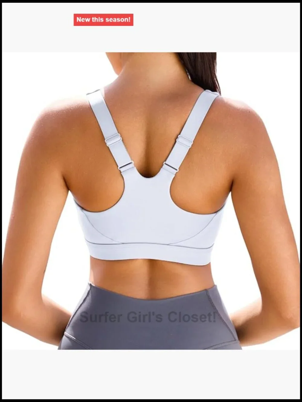High Impact Sports Bra Women Racerback Adjustable Straps Wirefree